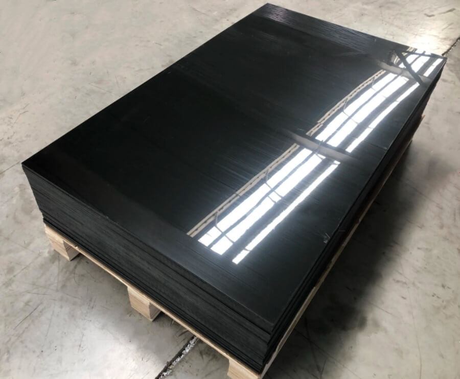 Black smooth HDPE plastic sheet