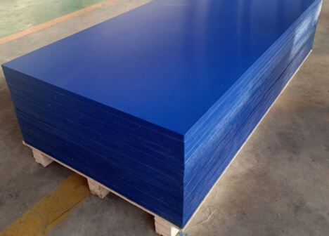 Blue HDPE sheets in bulk order for USA customer