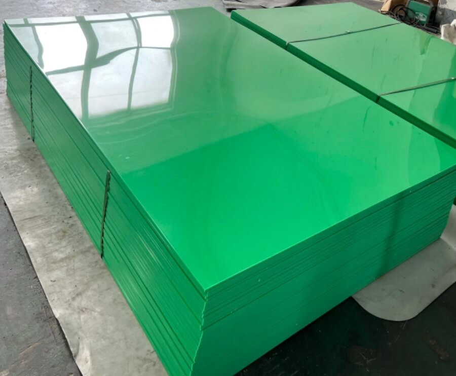 Green HDPE sheet high density polyethylene plastic