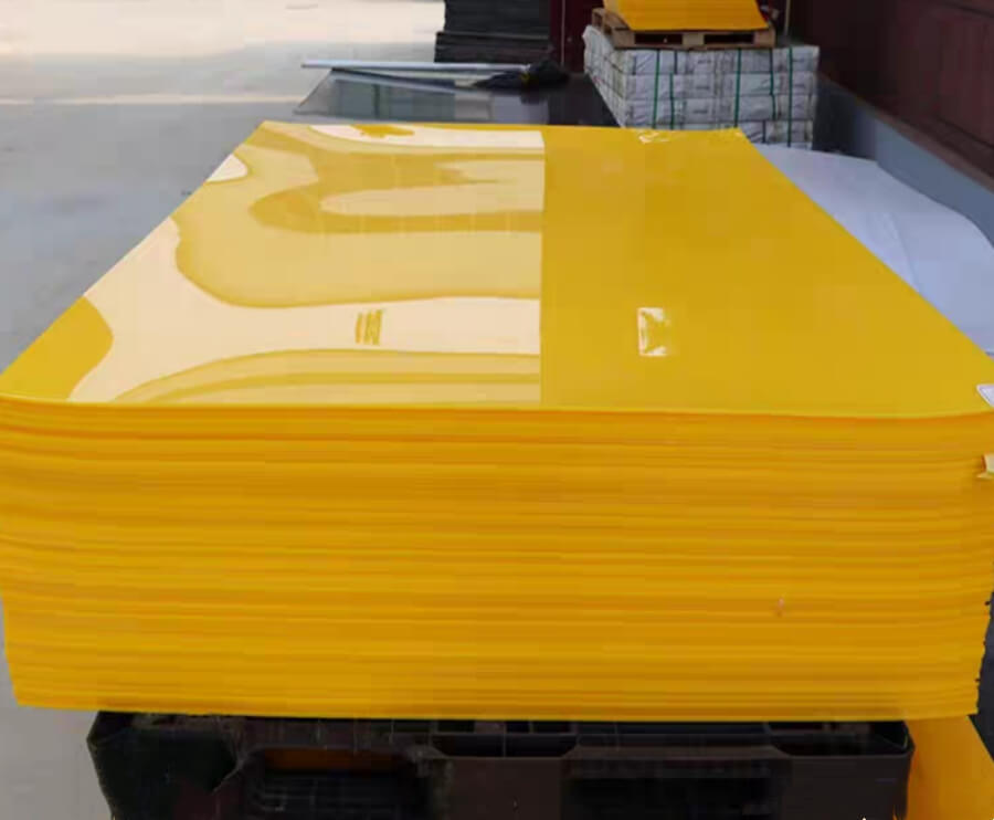Yellow HDPE plastic sheet